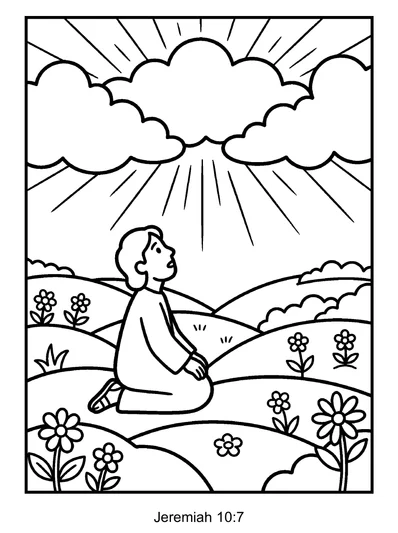 Jeremiah 10:7 Coloring Page