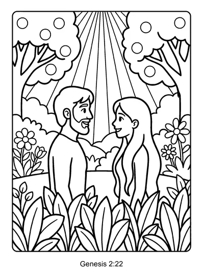 Genesis 2:22 Coloring Page