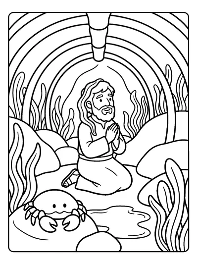 Jonah 2:1 Coloring Page