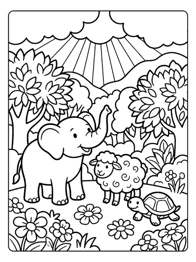Genesis 1:25 Coloring Page