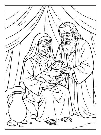 Genesis 21:2 Coloring Page