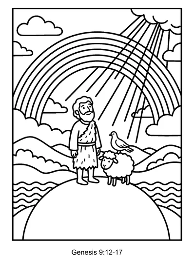 Genesis 9:12 Coloring Page