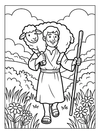 Luke 15:5 Coloring Page
