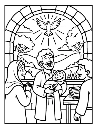 Luke 1:67 Coloring Page