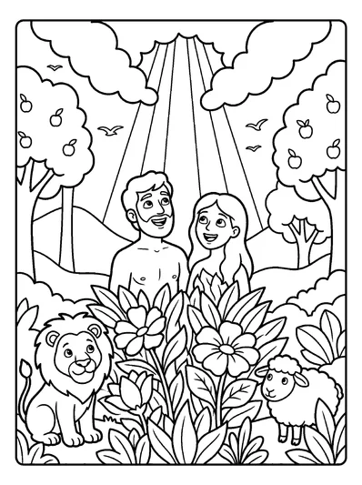 Genesis 1:27 Coloring Page