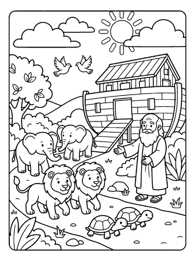 Genesis 7:8 Coloring Page