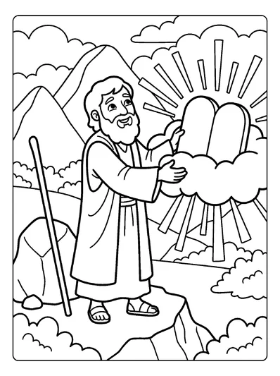 Exodus 31:18 Coloring Page