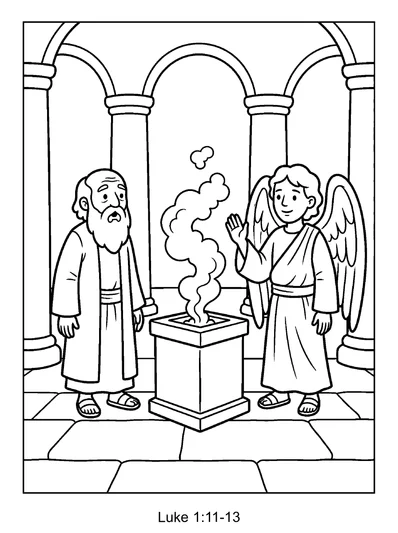 Luke 1:11 Coloring Page