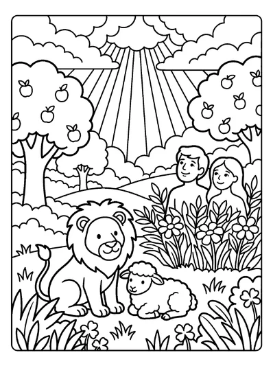 Genesis 2:2 Coloring Page