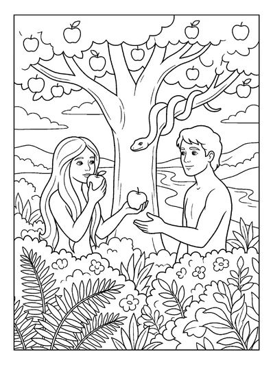 Genesis 3:6 Coloring Page