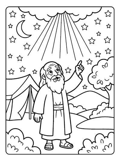 Genesis 15:5 Coloring Page