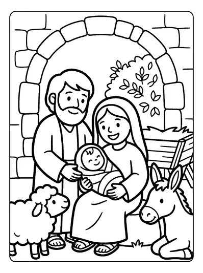 Luke 2:21 Coloring Page