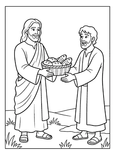John 6:11 Coloring Page