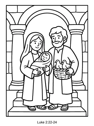 Luke 2:22 Coloring Page