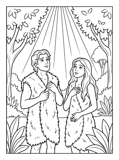 Genesis 3:21 Coloring Page