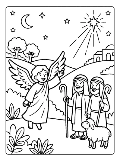 Luke 2:12 Coloring Page