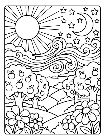 Genesis 1:16 Coloring Page