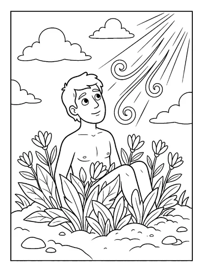 Genesis 2:7 Coloring Page
