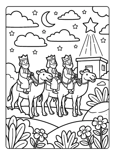 Matthew 2:9 Coloring Page