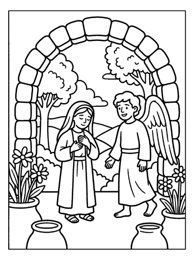 Luke 1:38 Coloring Page