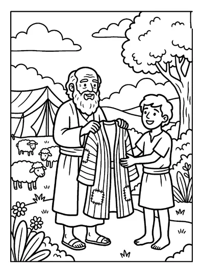 Genesis 37:3 Coloring Page