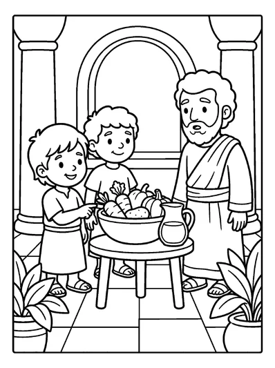 Daniel 1:12 Coloring Page