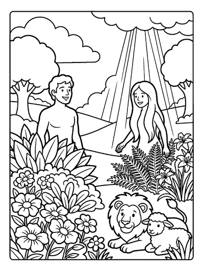 Genesis 2:22 Coloring Page
