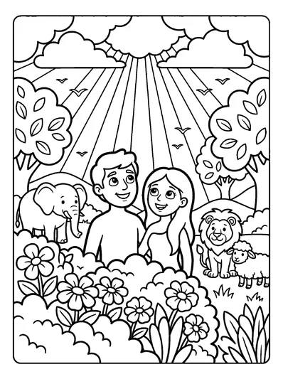 Genesis 1:31 Coloring Page