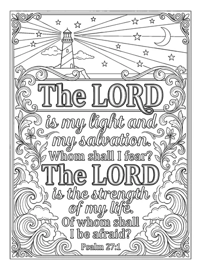 Psalms 27:1 Coloring Page