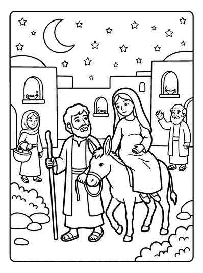 Luke 2:4 Coloring Page
