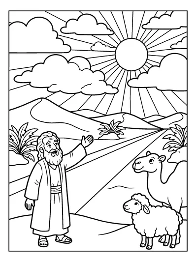 Isaiah 40:3 Coloring Page