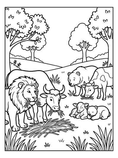 Isaiah 11:7 Coloring Page