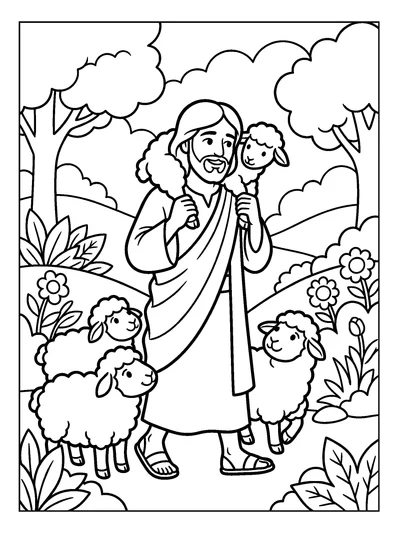 John 10:14 Coloring Page
