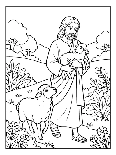 Isaiah 40:11 Coloring Page
