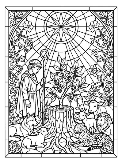 Isaiah 11:1 Coloring Page