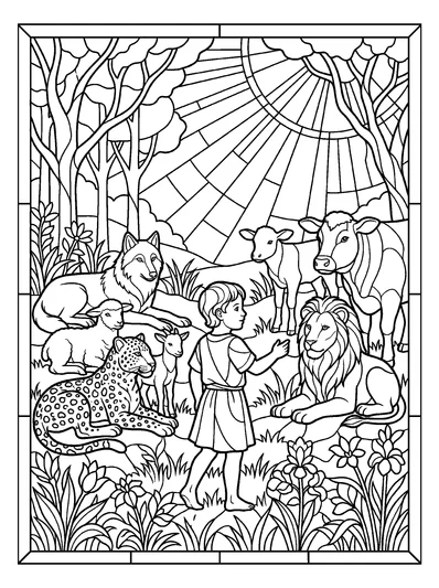 Isaiah 11:6 Coloring Page