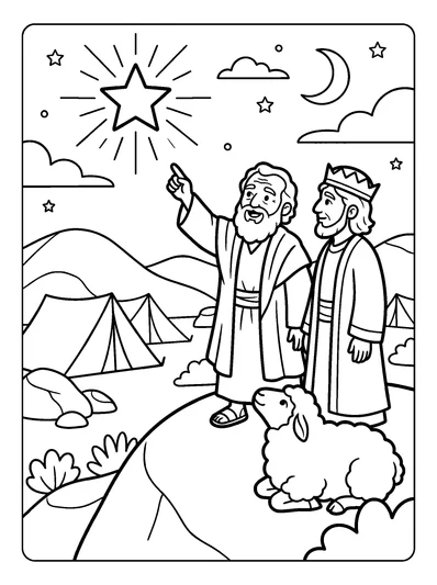 Numbers 24:17 Coloring Page