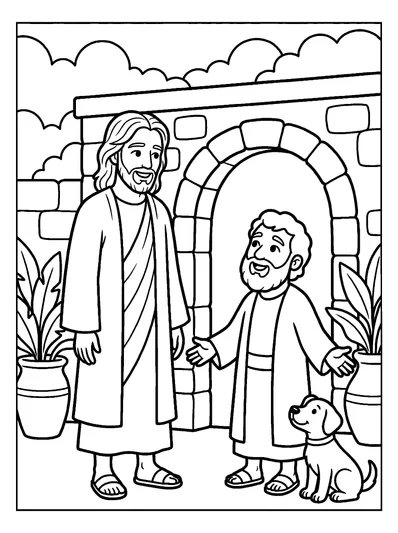 Luke 19:8 Coloring Page