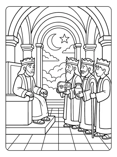 Matthew 2:7 Coloring Page