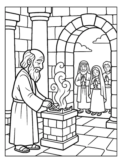 Luke 1:9 Coloring Page