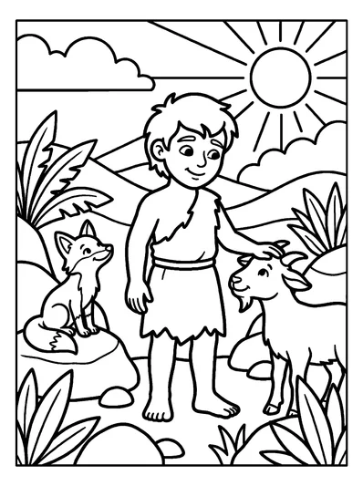 Luke 1:80 Coloring Page