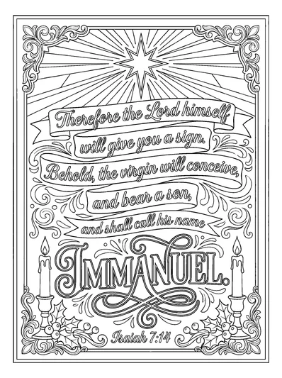 Isaiah 7:14 Coloring Page