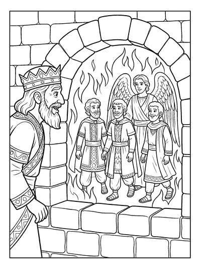 Daniel 3:25 Coloring Page