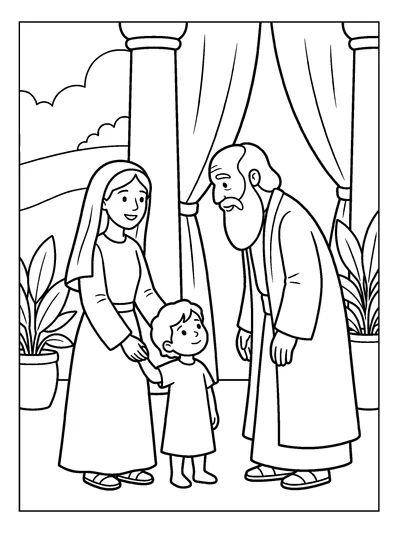 1 Samuel 1:27-28 Coloring Page