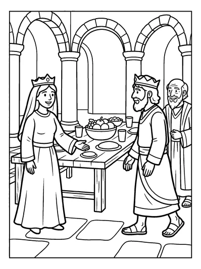 Esther 5:5 Coloring Page