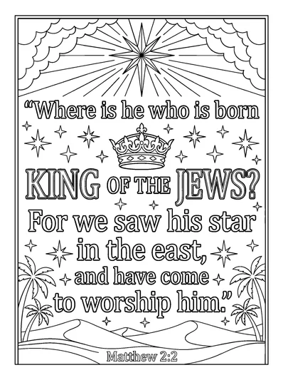 Matthew 2:2 Coloring Page