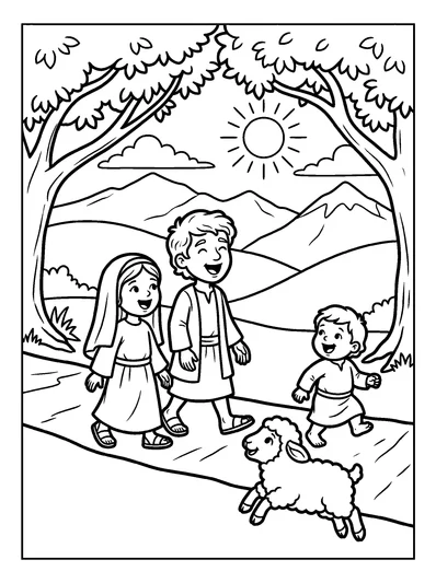 Isaiah 55:12 Coloring Page