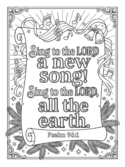 Psalms 96:1 Coloring Page