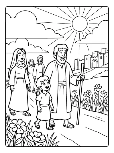 Isaiah 35:10 Coloring Page