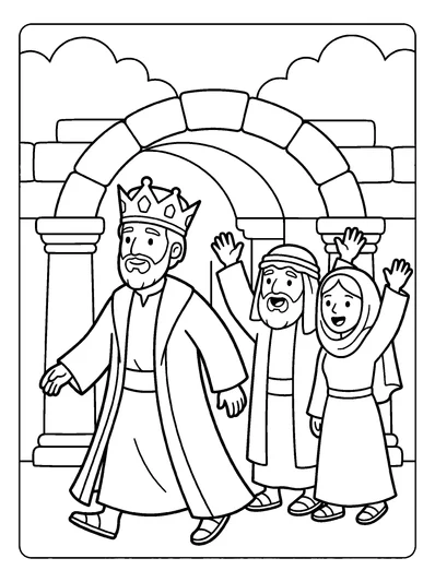 Esther 8:15 Coloring Page